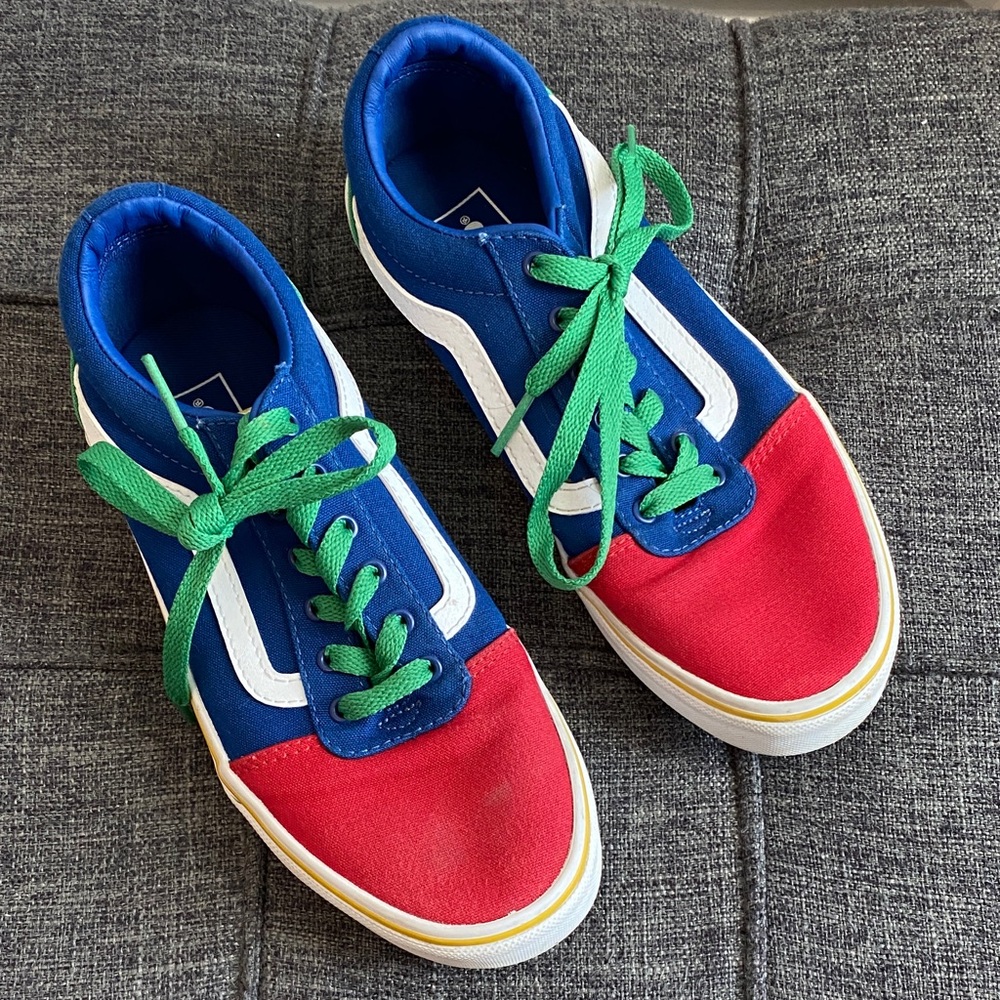 Color block vans sneakers